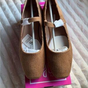 Stylish chestnut Corduroy Women's Shoes